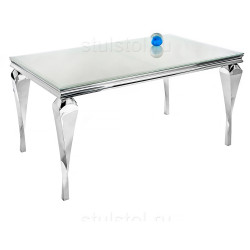 Стеклянные столы белого цвета. Flavia стеклянный обеденный стол