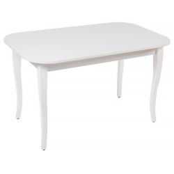 Стеклянные столы белого цвета. ПОЛОНЕЗ СТ-106-К стеклянный обеденный стол