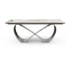 DT9305CI  обеденный стол с керамической столешницей на металлических опорах