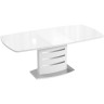 СПЕЙС 6СТ раздвижной обеденный стол со стеклянной вставкой, max длина 195 см