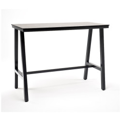 "Рио" стол барный из HPL 140х70см, H110, цвет столешницы "серый гранит"