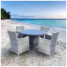 Обеденные столы для дачи Комплект плетеной мебели AM-395C/T395 Grey 4Pcs (4+1)